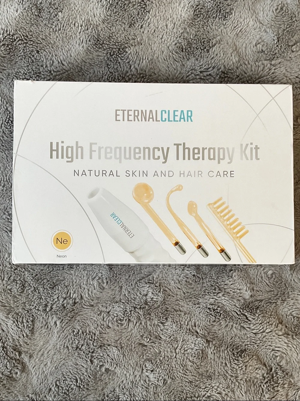 High Frequency Therapy Kit - White with Gold Electrodes